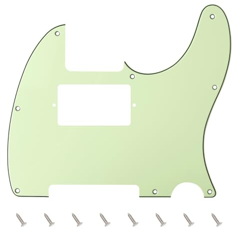 Banworks 3-lagige E-Gitarren-Pickguard 8-Loch HS/HH Amerikanisches TL-Pickguard | Elektrische Gitarren-Scratchplatte für USA/Mexikanische Fender Modern Style Standard Tele Telecaster JT/HB-04 Mintgrün