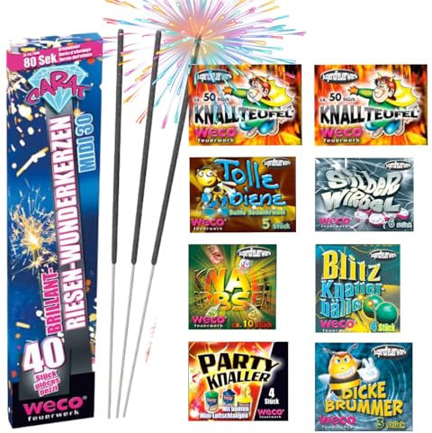 PYROHELD XXL Set Kuddelmudel 180 Teile - für Jugendlichen & Kinder 2025 für Partys & Silvester (Kuddelmudel)