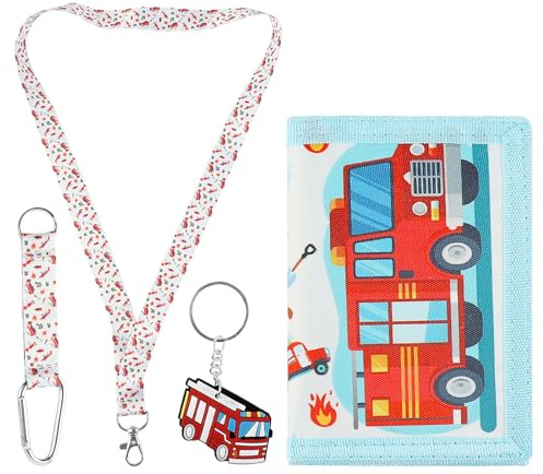 GmeDhc Cartera Niño, Monedero Niño Niñas, con Mosquetón, Cordón para el Cuello y Llavero, para niños Regalos de cumpleaños