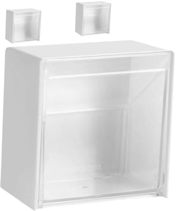 PAMINGONO 3stücke Teiliges Wandmontage Für Aufbewahrung Von Wattepad Wattestäbchen Und Kosmetik Eleganter Badezimmer Organizer Platzsparend Und Staubgeschützt