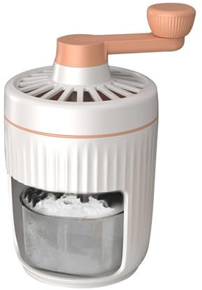 AMSLSIU Tritaghiaccio Portatile, Macchina per Granita a manovella per Esterni, tritaghiaccio Manuale in ABS, tritaghiaccio Duro, B