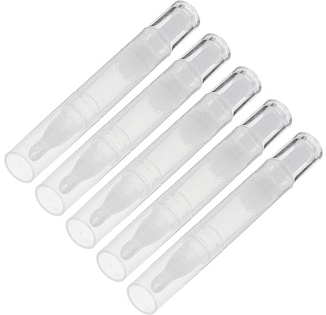 Mikikit 5 Botellas Rellenables para Brillo de Labios de 5ml, Tubos Giratorios Portátiles de PC y Pp para Uso Interior y Exterior, Juego de 5 Piezas para Viaje Color Aleatorio