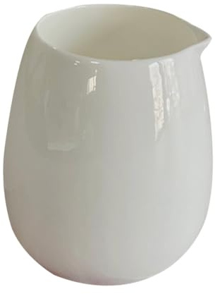 UKCOCO Jarra Pequeña para Leche de Cerámica de Color Claro Pico Creativo y Fácil de Limpiar, Estilo Delicado y Elegante para Café o Cocina