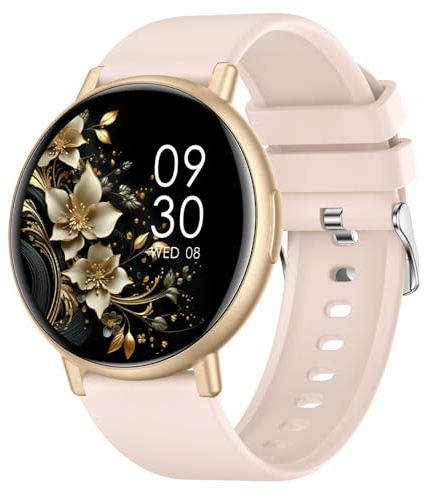 AcclaFit Montre Connectée Femme Homme, 1,38 Full Touch Smartwatch avec Répondre/Numéroter, 147+ Modes Sportifs, Compteur de Calories, Montre Connectee avec Fréquence Cardiaque pour Android iOS