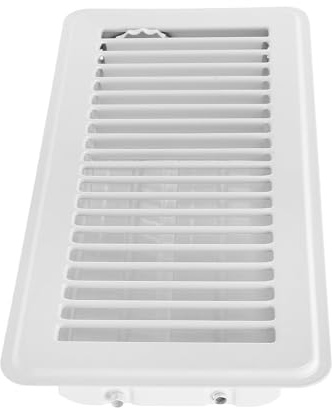 HOMSFOU Cubierta de rejilla de ventilación de suelo blanca de metal para calentador de aire acondicionado y ventilación de aire, diseño caminable y resistente al polvo