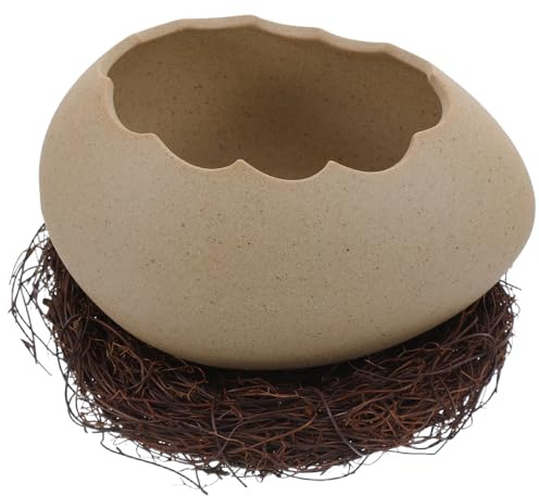 LIFKOME Bol Nid D’oiseau En Coquille D’œuf Plat De Nourriture Bols En Céramique Pet Food Bowl Petite Assiette Récipient De Dessert Deco Bassin Bac Pour Perroquet