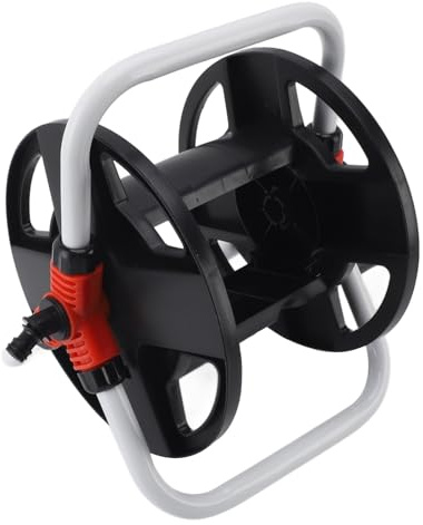 KIMISS Chariot Enrouleur de Tuyau d'arrosage – Support Portable pour Tuyau d'eau en ABS, Support de Rangement Compact pour le Lavage de la Pelouse, du Jardin et de la Voiture – Design Facile et