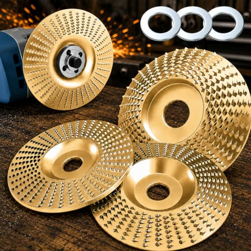 3 unidades de discos de lija de carburo de tungsteno para madera, disco abrasivo de metal duro para amoladora angular, disco de lijado angular, lijadora angular para lijar, herramientas de tallado