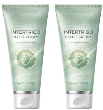 2Pcs Intertrigo Cream, Skin Fold Care Relief Cream for Moisture & Friction Protection, Helps Soothe Irritated Skin, Fast-Drying Non-Greasy Formula
