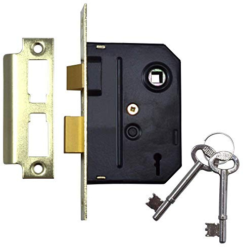 Union Locks 2295 2-Lever Mortice Sash-Lock 76mm - Polished Brass (Boxed)