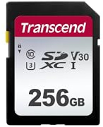 Transcend SDC300S - Tarjeta de Memoria SDXC de 256 GB, Clase 10, U3, V30, Lectura hasta 95 MB/s