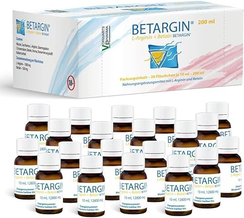 L-Arginin Betain Ergänzungsmittel 20x10ml Vegane Aminosäure (20 x10ml flüssige)