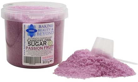 Baking Beauty and Beyond Premium Candy Floss Sugar 800g - Passion Fruit Flavour