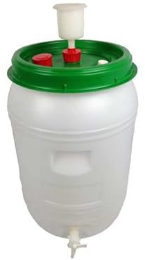 Maischefass Gärfass 60 Liter komplett mit Gärspund Auslaufhahn und Blindstopfen Gärbehälter Zubehör Vergärung von Bier Brauen und Wein machen