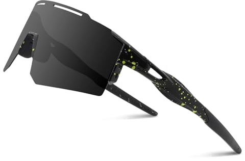 OULIQI Fahrradbrille Herren, Schnelle Brille Damen - Sportbrille UV400 | Radsport Brillen für Outdoorsport Radfahren Laufen Fahrrad UV 400 Schutz [26g TR-90 Ultraleicht] Baseball Brille