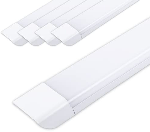 CLAR - Neon LED 120 cm, 60 W, blanco frío, 6500 ºk (paquete 5)