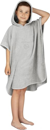 normani Kinder-Badeponcho Strandponcho - Handtuch-Poncho aus 100% natürlicher Bio-Baumwolle Handtuch Cape Badetuch mit Kapuze für Jungen und Mädchen 2-13 Jahre
