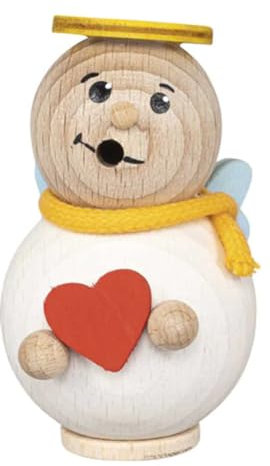 Rudolphs Schatzkiste Räucherfigur Engel mit Herz BxHxT 5x8x5cm NEU Rauchen Rauchfigur Rauchmann Räucherkerze Smoker Kerze Figur Mann Holz Seiffen Erzgebirge Holz Schnee Dekoration Weihnacht