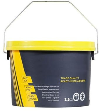 Ready Mixed Wallpaper Paste Adhesive Mix 2.5kg Added PVA Mould Resistant