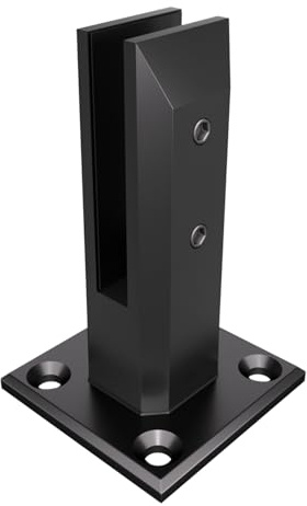 Glasgeländer Pfosten Quadratisches Geländerpfosten-System aus Edelstahl mit Klemme – Glasgeländerpfosten für Balustrade, Zaun, Balkon, Treppe, Terrasse, Innen- und Außenbereich (33,4 in / 85 cm)