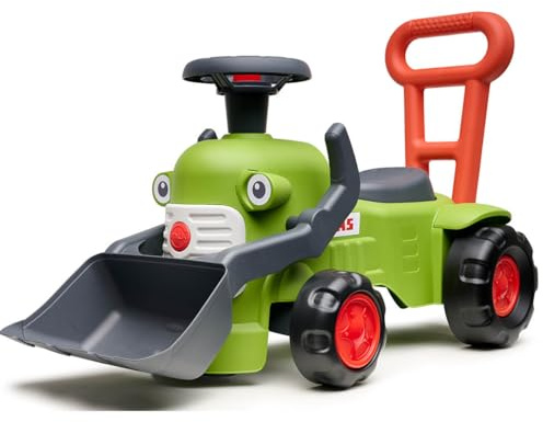 FALK - Vintage Trader Claas - Frontbagger - ab 12 Monaten - 90% recycelter Kunststoff - Hupe 912D, grün