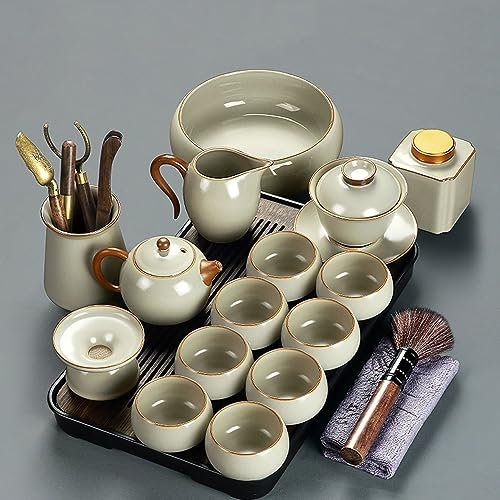 XaEjNzwDT teteras para te Tetera marroqui uego de Cafe Tetera de cerámica para Oficina en casa, Juego de té RU Kiln Kung Fu(Color:D,Size:)