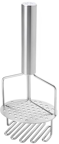 Minnhua Potato Masher Stainless Steel Double Layer Potato Mashers Vegetable Masher with Long Handle for Mashed Potatoes Fruits Vegetables Baby Food Kitchen Gadgets Easy to Clean