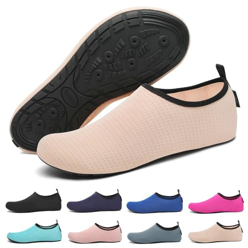 SAGUARO 7 Drainagelöcher Schnell Trocknend rutschfest Badeschuhe für Herren Damen Gr.36-47
