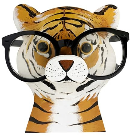 3D Holz Brillenhalter Brillenablage Multifunktional für Schmuckablage Wie Ringe Halsketten Uhren als Dekorativer Wohnaccessoire für Modernes Design und Praktischen Einsatz in Jedem Raum（Tiger）