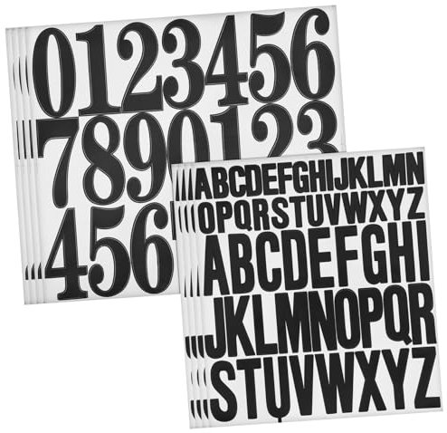 CORHAD 8blätter Buchstabenaufkleber Mit Kleinen Zahlenaufklebern Selbstklebende Alphabetaufkleber Buchstaben Und Zahlenaufkleber Für Papiertüten Grußkarten Umschläge Und Aufbewahrungsboxe
