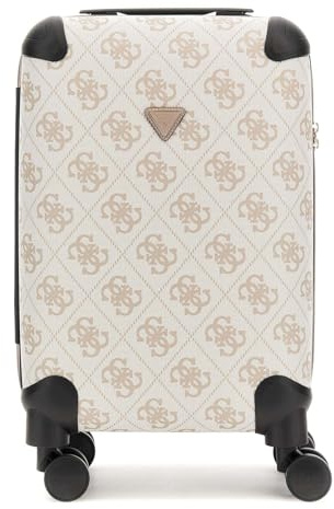 GUESS Rullväska, monogramdesign, beige och svart, 4 snurrande hjul, Beige, Cabina, Stilren