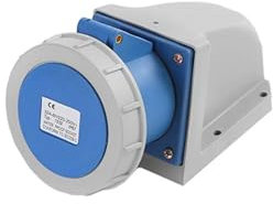 CHFYIJYHM Spina Industriale e connettore Elettrico IP67 3P/4P/5Pin 16A 32A Impermeabile da Parete Maschio Femmina 220V 380V(Mounted,32A-4P)