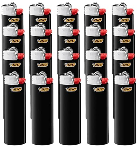 BIC Feuerzeug: Reibrad Maxi Schwarz J26-5er Set (J26 Large, 5, stück)