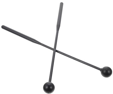 Zungentrommelstöcke 2 Stück Marimba Schlägel für Kinder Schwarz | Gummi und Kunststoff, Angenehme Haptik, Glatte Oberfläche, Ausgewogenes Gewicht, für Zungentrommel und Percussion