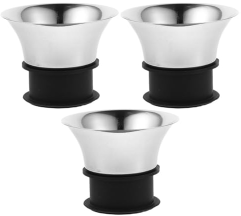 FELTECHELECTR 3 pezzi Coperchi Caraffa in Acciaio Inox Tappi Bocca Larga Antigoccia per Brocche Acqua e Succo Design Tromba per Versare Facile e Pulizia Semplice Ricambi Resistenti per Caraffe