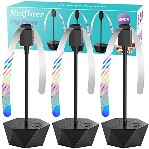Neijiaer Ventilador Repelente De Moscas 3 PCS, Colgante Plegable