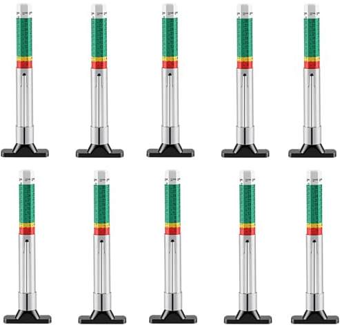10 Pcs Tyre Tread Depth Gauge UK - T Yre Depth G Auge, Portable Waterproof T Read Depth Measuring Tool 25MM/32nds Range Tire Tread Depth Gauges for Various Vehicles Portable Waterproof