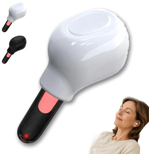 Dispositivo auricolare a luce rossa Somnial NeuroTone 650nm, strumento portatile per la fototerapia del canale uditivo, dispositivo per il benessere dell'orecchio a mani libere, ricaricabile (White)