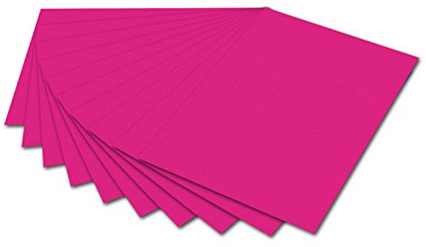 folia 6123 - Fotokarton Pink, 50 x 70 cm, 300 g/qm, 10 Bogen - zum Basteln und kreativen Gestalten von Karten, Fensterbildern und für Scrapbooking