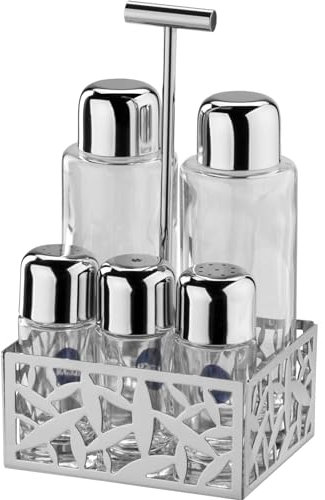 ALESSI Cactus! - Servicio de Mesa (aceitera, vinagrera, salero, pimentero y especiero)