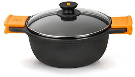 BRA Efficient Cacerola Alta, Metal, Negro, 20 cm