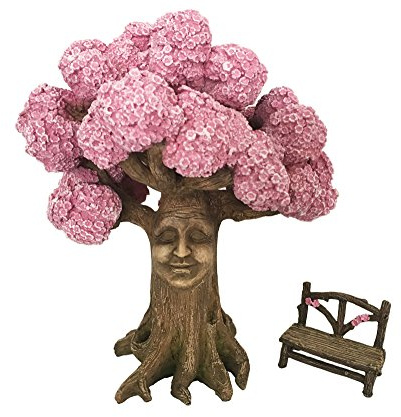 GlitZGlam l'arbre Magique d'Ethan, avec Banc enchanté Assorti (22,9 cm), Un Accessoire pour Jardin enchanté