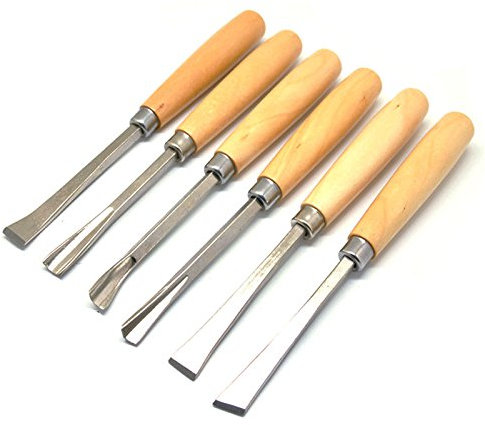6 Holz Meißel Set Graver Holzschnitzerei Messer Holz-Meißel Holz Werkzeug
