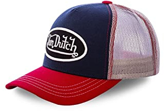 Von Dutch Cap Herren und Damen, Trucker Colors, Rot MAR | Unisex, Erwachsene 55,5-60cm, Verschluss Snapback, Steifes Mesh, Gebogener Schirm, Streetwear