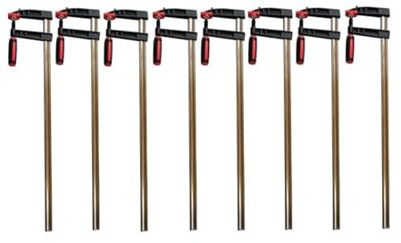 Lot de 8 serre-joints professionnel 300/500/800/1000 - Poignée en plastique