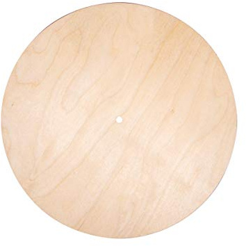 Rayher Uhrenplatte Holz, rund, 30 cm ø, Plattenstärke 6 mm, Loch ø 7,6 mm, FSC zertifiziert, Holzscheibe, Holzplatte, Uhrscheibe, Uhr basteln Holz, 69240505, Natur