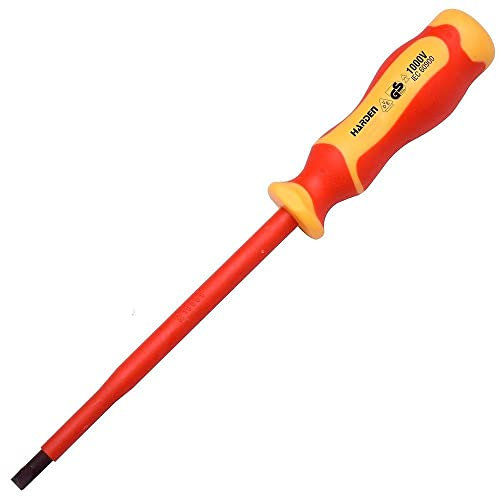 HARDEN 801102 Professional Electrician VDE Insulated 1000V Screwdriver, Slotted 2.5mm, 170mm Long
