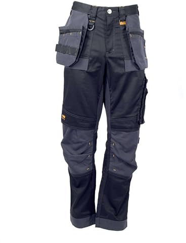 DEWALT Harrison Stretch Trouser 36W 33L Black/Grey
