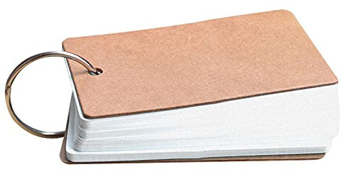 6 Stück Lernkarten Pocket Karteikarten mit Ring Vokabel Lernring Notizblock Gelb/Lila/Weiß/Blau/Orange/Grün Lernkarten mit Ring Mini Karteikarten Blanko Lernkarten Unterwegs