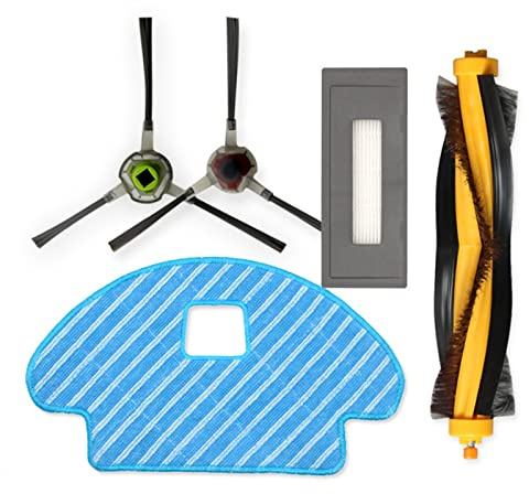 WANGCL Zubehör-Set für ECOVACS DEEBOT OZMO 930 /ECOVACS DEEBOT DG36, Ersatzteile Bürsten Filter und Wischtücher für Staubsauger Roboter